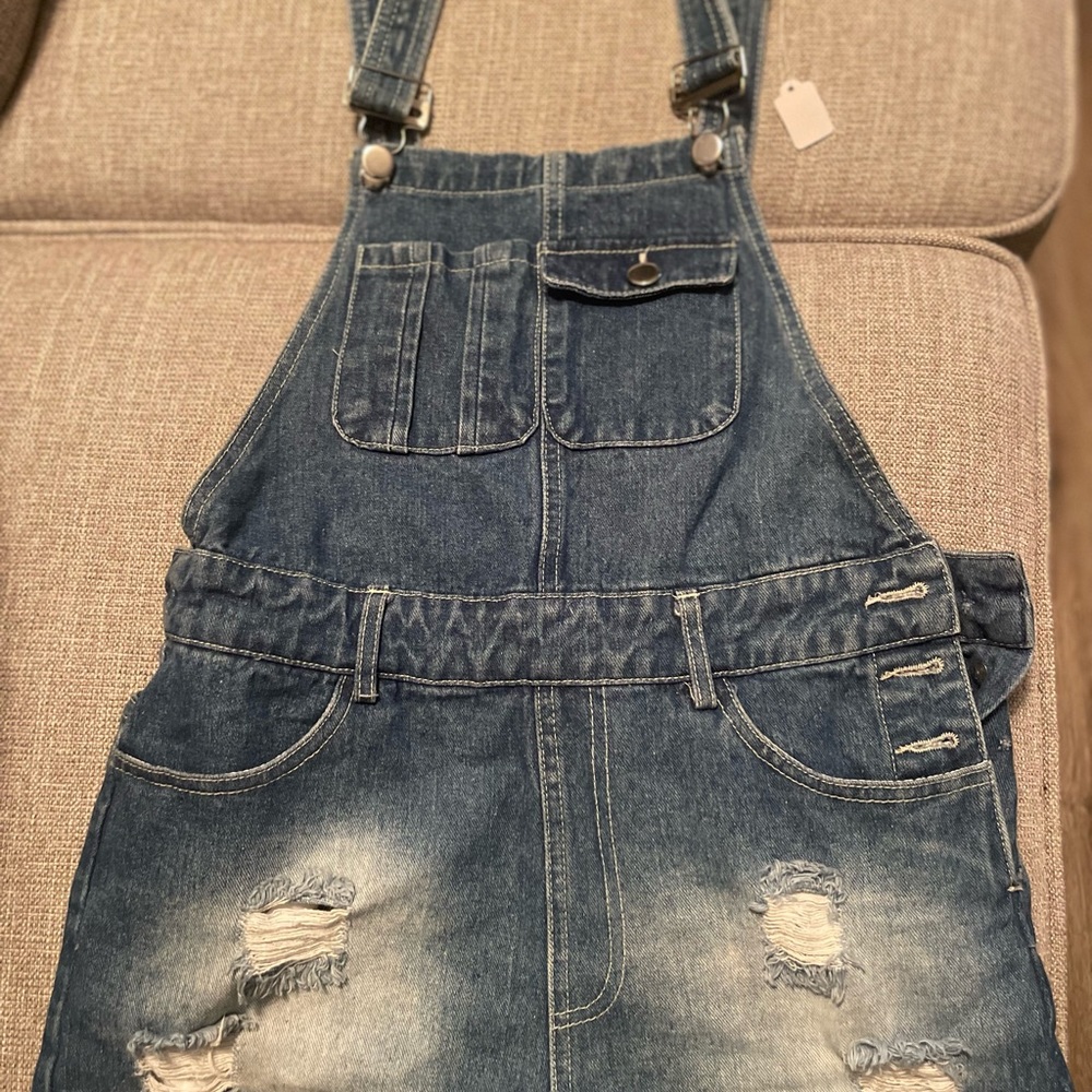 Jeans shorts overall